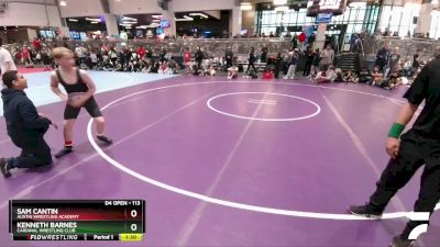 113 lbs Champ. Round 1 - Kenneth Barnes, Cardinal Wrestling Club vs Sam Cantin, Austin Wrestling Academy