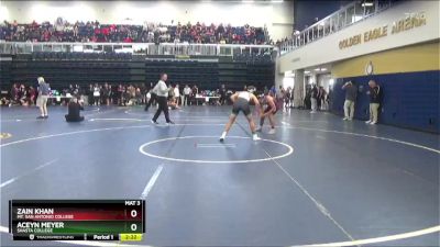 141 lbs Champ. Round 2 - Aceyn Meyer, Shasta College vs Zain Khan, Mt. San Antonio College