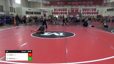 95 lbs Quarterfinal - Cash Kelly, Bison Wrestling Club vs Sam Williams, No Nonsense