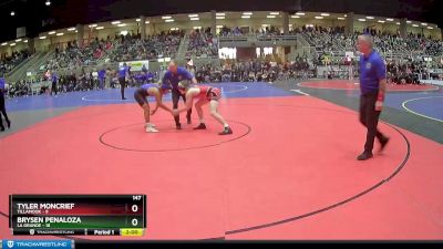 147 lbs Semis & 1st Wrestleback (8 Team) - Brysen Penaloza, La Grande vs Tyler Moncrief, Tillamook