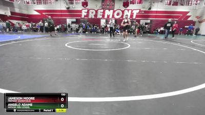 150 lbs Semifinal - Angelo Adame, Matilda High School vs Jameson Moore, Fremont (Sunnyvale)