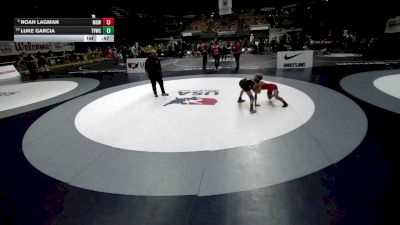 88 lbs Cons. Semis - Luke Garcia, The Valley Wrestling Club vs Noah Lagman, Monster Garage Wrestling