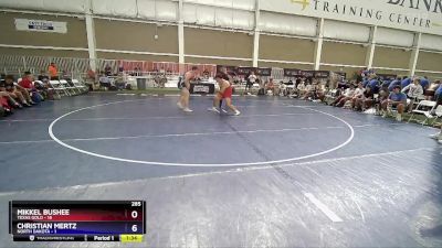 285 lbs Placement Matches (8 Team) - Mikkel Bushee, Texas Gold vs Christian Mertz, North Dakota