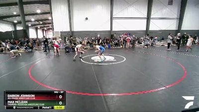 97 lbs Cons. Semi - Darion Johnson, All-Phase Wrestling Club vs Max McLean, Thunder Mountain Wrestling Club