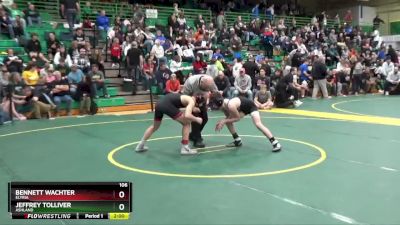 106 lbs Quarterfinal - Jeffrey Tolliver, Ashland vs Bennett Wachter, Elyria