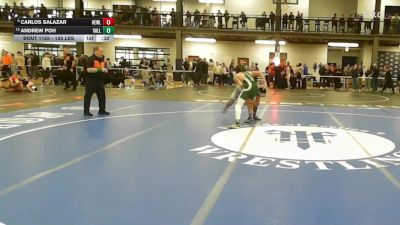 126 lbs Consi Of 8 #2 - Carlos Salazar, Hewlett vs Andrew Poh, Valley Stream North