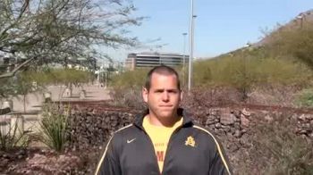 ASU's most decorated thrower, Ryan Whiting, before NCAA Indoor Championships