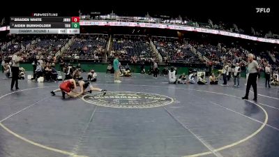 2A 106 lbs Champ. Round 1 - Aiden Burkholder, Trinity vs Braden White, John M. Morehead High School