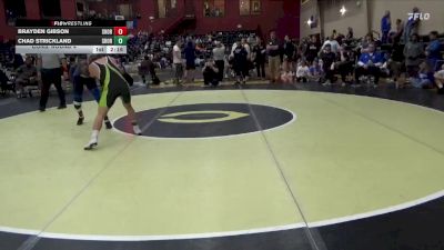141 lbs Cons. Round 4 - Brayden Gibson, Shorter vs Chad Strickland, Stronghold