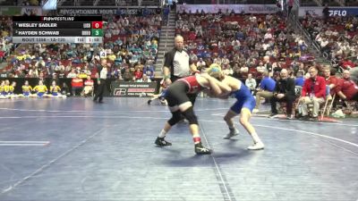 1A-120 lbs Quarterfinal - Wesley Sadler, Lisbon vs Hayden Schwab, Don Bosco