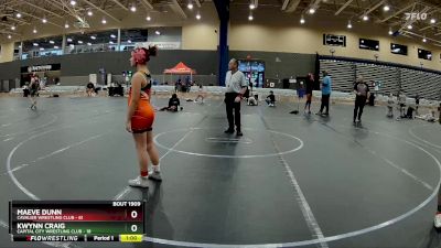 100 lbs Round 2 - Maeve Dunn, Cavalier Wrestling Club vs Kwynn Craig, Capital City Wrestling Club