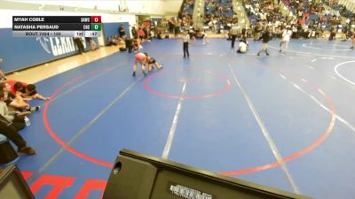 105 lbs Cons. Semi - Natasha Persaud, Canyon High School vs Myah Coble, Santa Ana Wrestling Club