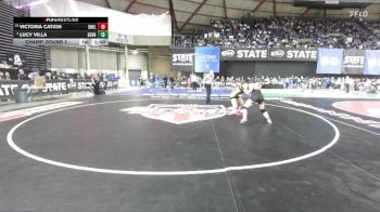 Girls 3A 115 lbs Champ. Round 2 - Lucy Villa, Evergreen (Vancouver) (Girls) vs Victoria Cation, Shelton (Girls)