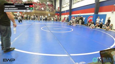 85 lbs Quarterfinal - Logan Cosby, Skiatook Youth Wrestling vs Jude Daugherty, Victory Youth Wrestling