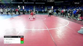 157 lbs Consi Of 16 #1 - Caden Von Lauffer, New Bedford vs Brayden Brown, Bow