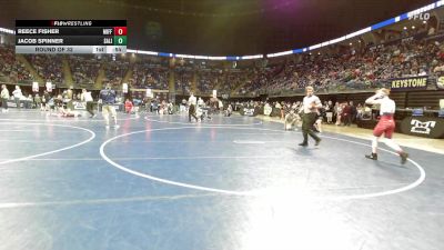 124 lbs Round Of 32 - Reece Fisher, Mifflin County vs Jacob Spinner, Salisbury