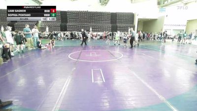 53 lbs Rr Rnd 6 - Liam Gagnon, Maine Hammahs ES vs Sophia Pontano, Williamstown Mighty Braves ES