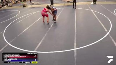 285 lbs Cons. Round 1 - Colton Johnson, Coon Rapids Mat Bandits Wrestling Club vs Delvine Blidi, Minnesota