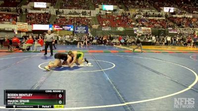 AA - 160 lbs Cons. Round 2 - Mason Spahr, Great Falls CMR vs Boden Bentley, Billings West