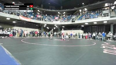 130 lbs Champ. Round 2 - Kenzi Milestone, Unattached vs Keagan Edwards, Unattached