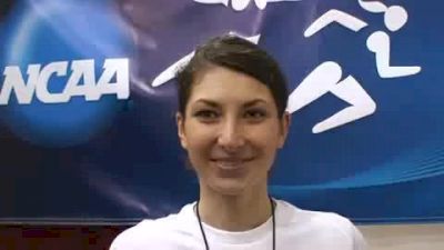 Mihaela Susa After Qualifying for 1 Mile Run Final 2010 NCAA Indoor Championships