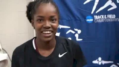 Pilar McShine After Qualifying for Final in 1 Mile Run 2010 NCAA Indoor Championships