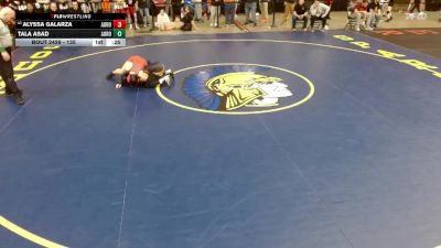 135 lbs Cons. Round 1 - Alyssa Galarza, Aurora (East) vs Tala Asad, Unattached