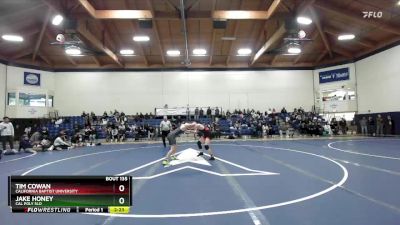 174 lbs 1st Place Match - Tim Cowan, California Baptist University vs Jake Honey, Cal Poly SLO