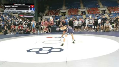 120 lbs Cons. Sub-rd Of 64 - Vincent Nicacio, Washington vs Levi DeVetter, Nebraska