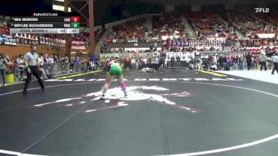 140 lbs Cons. Round 2 - Brylee Richardson, Pratt HS vs Mia Munden, Larned HS