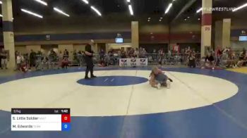 57 kg Round Of 32 - Skylar Little Soldier, Hastings Wrestling Club vs Morgan Edwards, Team Pennsylvania