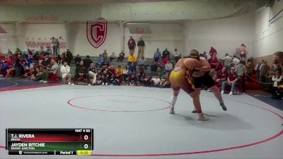 285 lbs Cons. Round 4 - Jayden Ritchie, Grand Junction vs T.J. Rivera, Brush