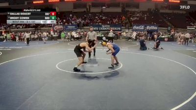 D 1 157 lbs Cons. Round 4 - Dallas Doucet, Sulphur vs Brody Cowen, Baton Rouge