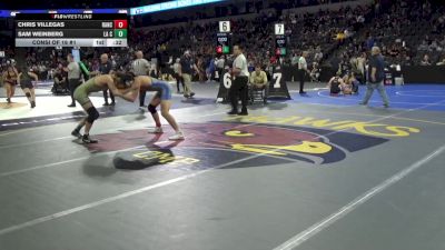 150 lbs Consi Of 16 #1 - Chris Villegas, Rancho Bernardo (SD) vs Sam Weinberg, La Costa Canyon (SD)