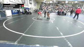 145 lbs Champ. Round 2 - Rylee Moorehead, Elsinore vs Emelia Defour, Jordan