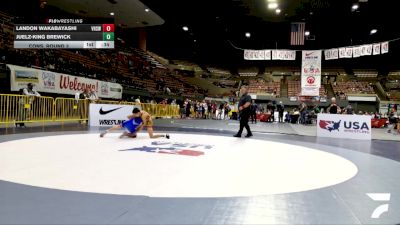 Cadet Boys Lower - 100 lbs Cons. Round 3 - Landon Wakabayashi, Vacaville High School Wrestling vs Juelz-King Brewick