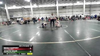 87 lbs Round 2 - Emmette Taylor, Hawk Wrestling Club vs Bradly Humphrey, Small Town Grims