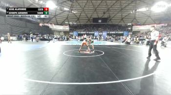 Boys 2A 113 lbs Cons. Round 3 - Jose Alatorre, Centralia vs Joseph Argeris, Tumwater