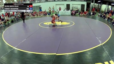 95 lbs Olivia Maya Felix, California vs Cidney Schaffer, Pennsylvania Red