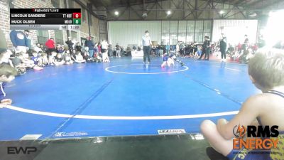 70 lbs Rr Rnd 1 - Lincoln Sanders, Team Tulsa NDT vs Huck Olsen, Mojo Mulisha 12u