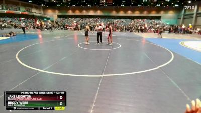 103-111 lbs Round 3 - Brody Webb, Gold Rush Reno vs Jake Leighton, Spanish Springs Wrestling Club