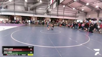 90 lbs Quarterfinal - Kolt Kidd, Mesquite Wrestling Club vs Sofia Love, El Paso Wildcats Wrestling Club