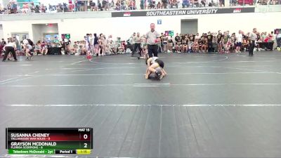 80 lbs Round 1 (6 Team) - Grayson McDonald, Florida Scorpions vs Susanna Cheney, Tallahassee War Noles