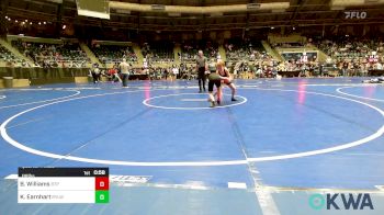 88 lbs Quarterfinal - Brooks Williams, Tulsa Blue T Panthers vs Kash Earnhart, Roland Youth League Wrestling