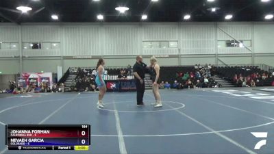 164 lbs Placement Matches (8 Team) - Johanna Forman, California Red vs Nevaeh Garcia, Colorado