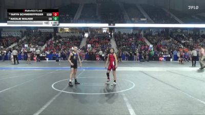 80 lbs Champ. Round 1 - Natalie Walker, Circle vs Taryn Schwerdtfeger, Ellsworth County Kids Wrestling