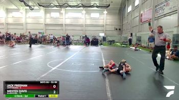 52-56 lbs Quarterfinal - Westen Davis, Gladiators vs Jack Freeman, Contenders