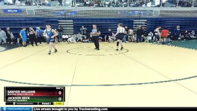 120 lbs Cons. Round 2 - Jackson Beck, Fighting Squirrels vs Sawyer Williams, Bulldog Wrestling Club