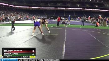 Girls - 140 lbs Quarterfinal - Mackenna Webster, Bronson HS vs Brynna Alwell, Allen Park HS