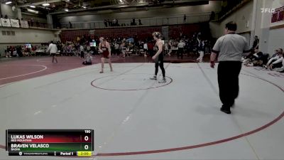 190 lbs Quarterfinal - Lukas Wilson, Red Mountain vs Braven Velasco, Basha